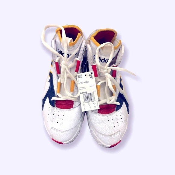 NWT Adidas Originals Streetball Rare Color Combo-Red White & Blue Men's 9 - Picture 3 of 5